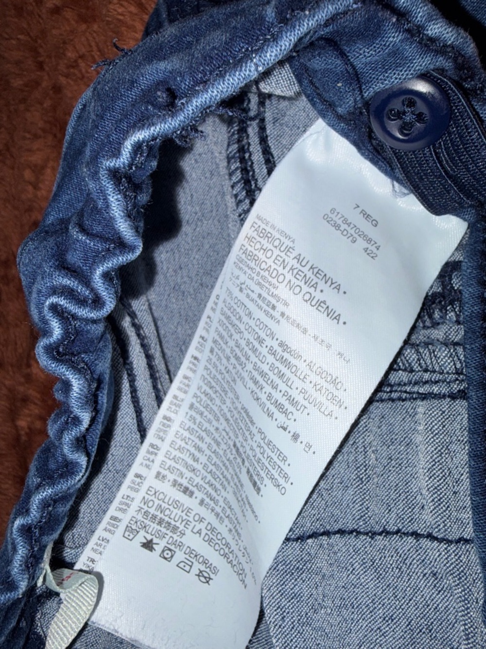 Levi's Girls Skinny Jeans - Black & Blue Denim - Picture 4 of 4